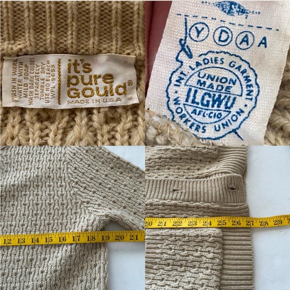 Vintage textured knit cardigan sweater - Picture 8 of 9
